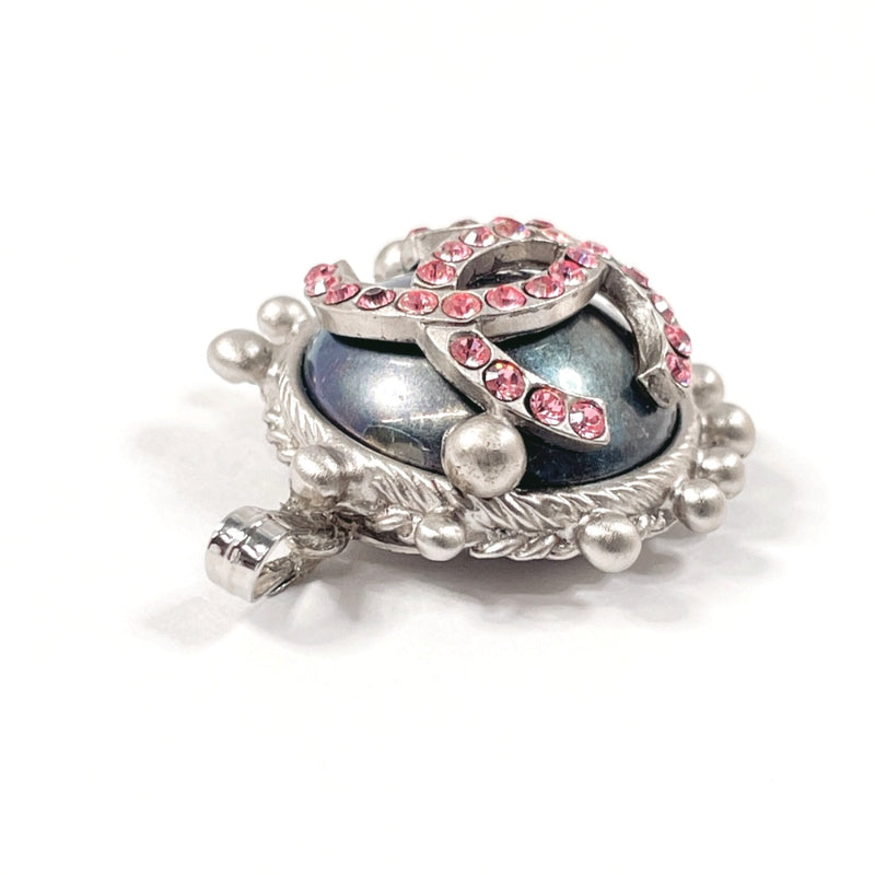 CHANEL Pendant top COCO Mark metal/Rhinestone Silver 02 C Women Second hand