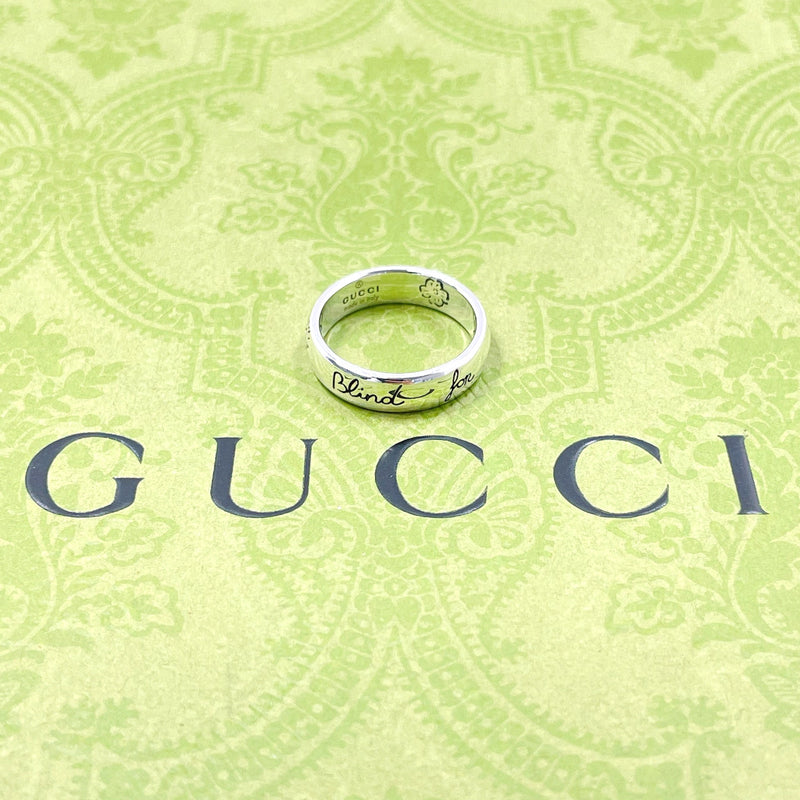 GUCCI Ring Blind for Love Silver925 #10(JP Size) Silver Women Used