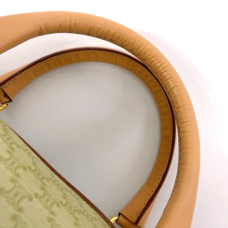CELINE Handbag Mini Boston Macadam PVC/leather beige Women Used