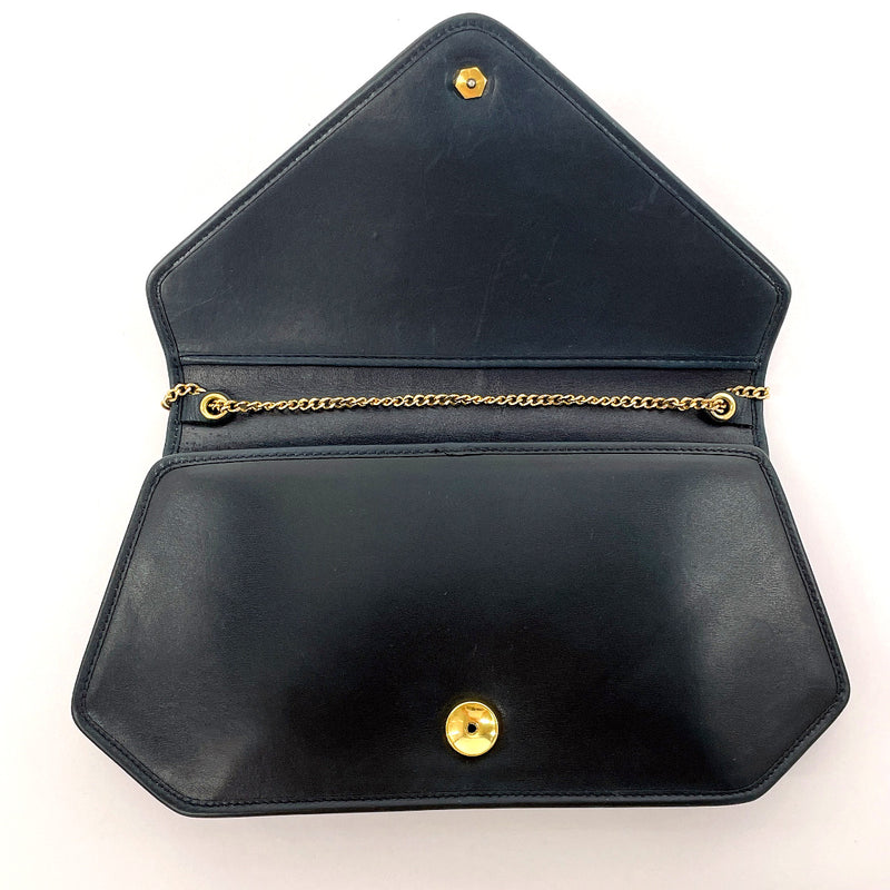 Christian Dior Shoulder Bag ChainShoulder vintage leather Navy Women Used