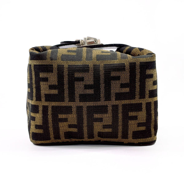 バッグ FENDI Zucca Vanity Bag Makeup Pouch FENDI Pouch Vanity bag Zucca canvas/leather Brown Women