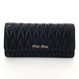 MIU MIU purse 5MH109 Materasse leather Black Women Used