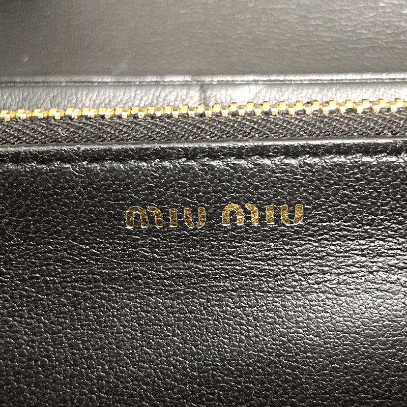 MIU MIU purse 5MH109 Materasse leather Black Women Used