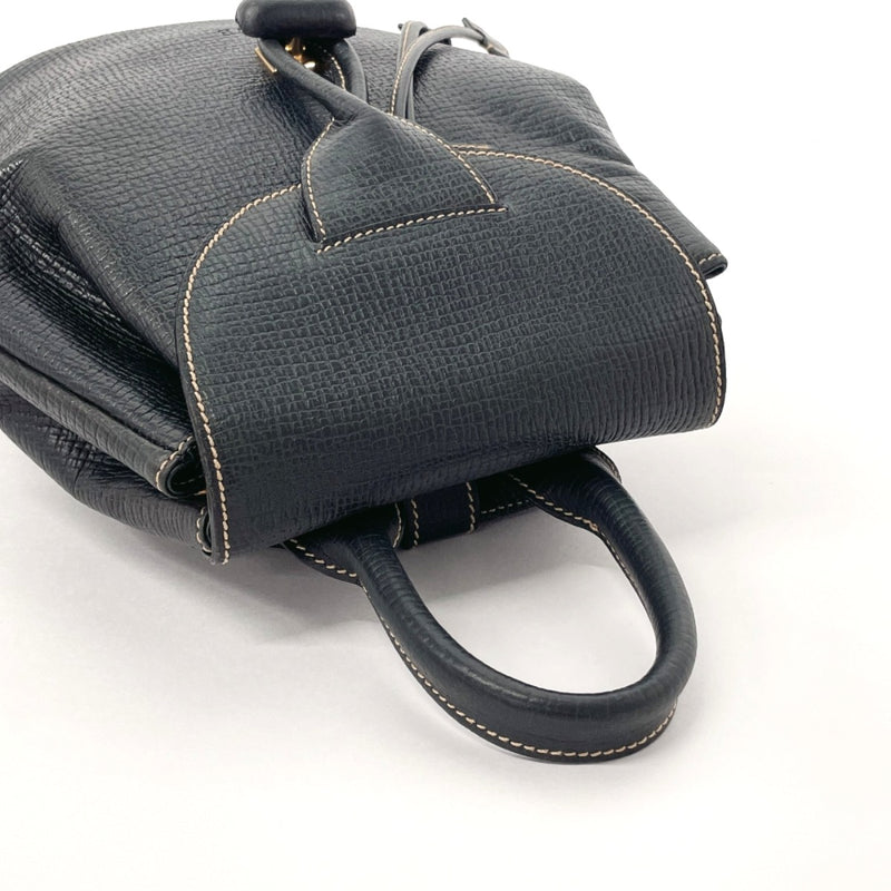 LOEWE Backpack Daypack leather Navy Women Second hand