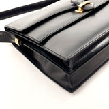 CELINE Shoulder Bag vintage leather Black Women Second hand