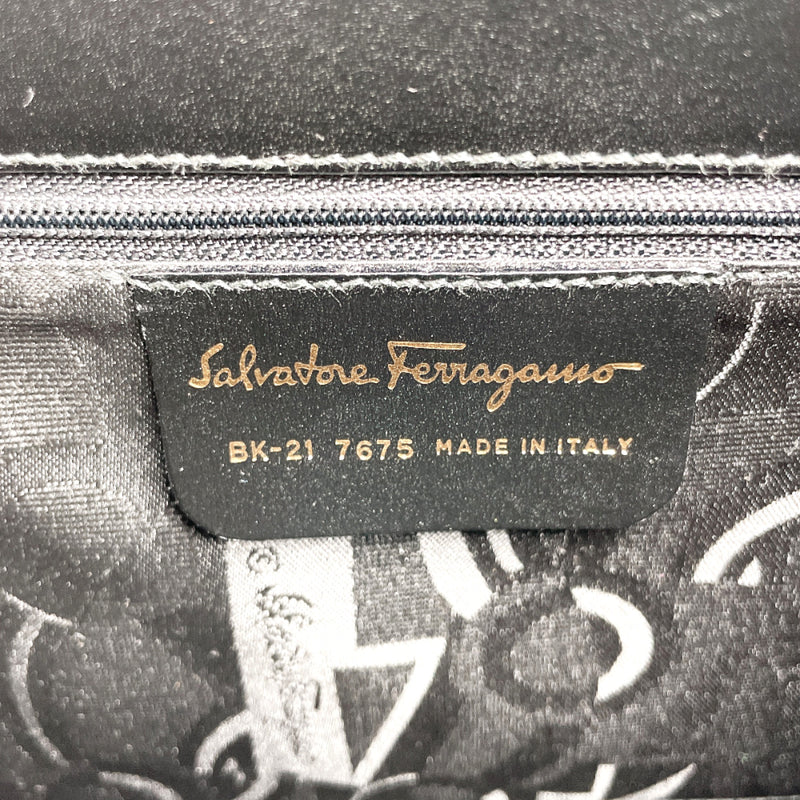 Salvatore Ferragamo Shoulder Bag BK-21 Vala leather Black Women Used