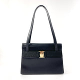 Salvatore Ferragamo Shoulder Bag BK-21 Vala leather Black Women Used