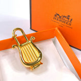 HERMES Cadena harp 1996 limited metal gold unisex Second hand