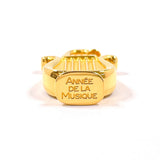 HERMES Cadena harp 1996 limited metal gold unisex Second hand