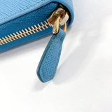 PRADA purse ribbon Safiano leather blue 12C Women Used