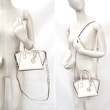 Michael Kors Handbag 35F4G4VC0L 2WAY Abril Satchel Extra Small leather/Suede white Women Second hand