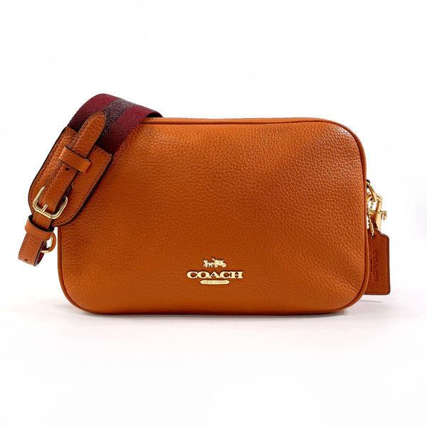 COACH Shoulder Bag C5805 Jess Crossbody 2WAY leather Orange Orange Women Second hand