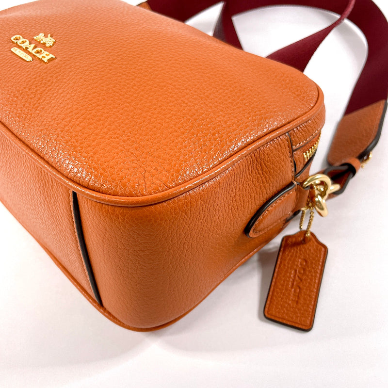 COACH Shoulder Bag C5805 Jess Crossbody 2WAY leather Orange Orange Women Second hand