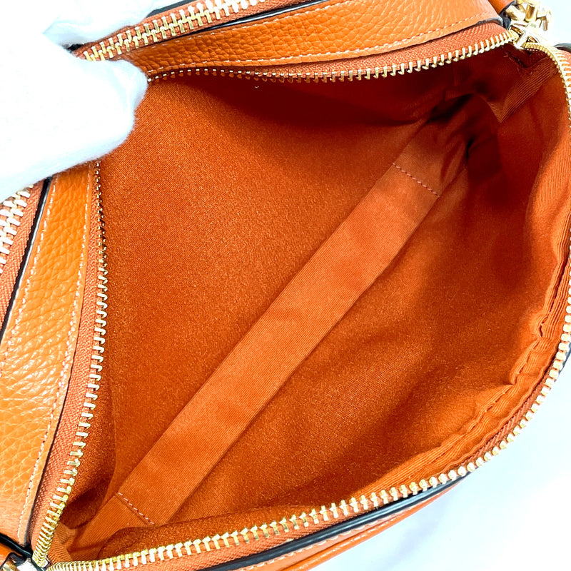 COACH Shoulder Bag C5805 Jess Crossbody 2WAY leather Orange Orange Women Second hand