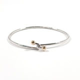 TIFFANY&Co. Bangle Hook & Eye Love knot Sterling Silver/K18 yellow gold Silver Silver Women Second hand