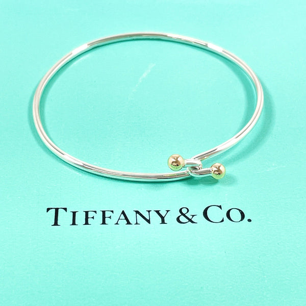 TIFFANY&Co. Bangle Hook & Eye Love knot Sterling Silver/K18 yellow gold Silver Silver Women Second hand