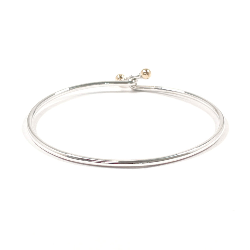 TIFFANY&Co. Bangle Hook & Eye Love knot Sterling Silver/K18 yellow gold Silver Silver Women Second hand