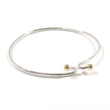 TIFFANY&Co. Bangle Hook & Eye Love knot Sterling Silver/K18 yellow gold Silver Silver Women Second hand