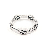 GUCCI Ring Interlocking G Silver925 #US 8 1/2 Silver mens Second hand