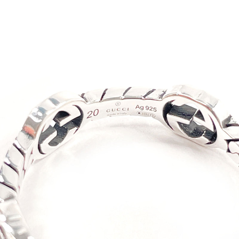 GUCCI Ring Interlocking G Silver925 #US 8 1/2 Silver mens Second hand