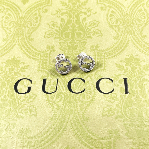 GUCCI earring 457109 J8400 0811 Interlocking G Silver925 Silver unisex Second hand