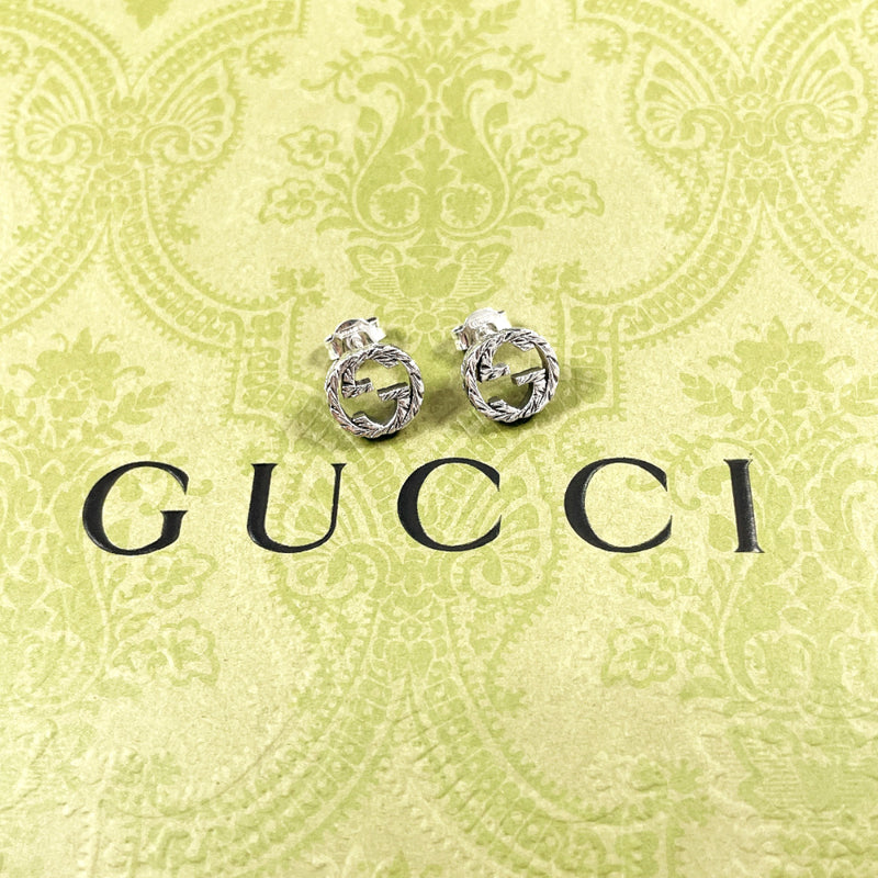 GUCCI earring 457109 J8400 0811 Interlocking G Silver925 Silver unisex Second hand