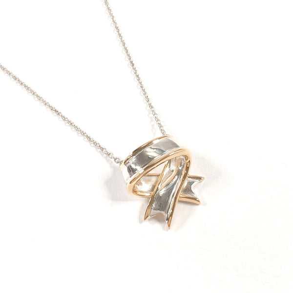 TIFFANY&Co. Necklace ribbon Silver925/K18 yellow gold Silver Silver Women Second hand
