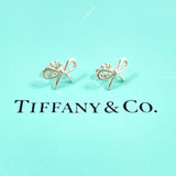 TIFFANY&Co. earring Bow ribbon Silver925 Silver Women Second hand