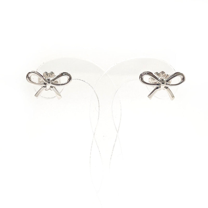 TIFFANY&Co. earring Bow ribbon Silver925 Silver Women Second hand