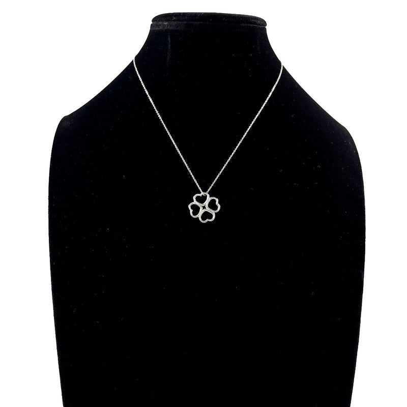 TIFFANY&Co. Necklace Heart clover Silver925 Silver Women Second hand