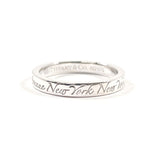 TIFFANY&Co. Ring Notes Narrow New York Silver925 #US 5 1/4 Silver Women Second hand