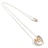 TIFFANY&Co. Necklace Heart ribbon Silver925/K18 yellow gold Silver Silver Women Second hand