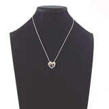 TIFFANY&Co. Necklace Heart ribbon Silver925/K18 yellow gold Silver Silver Women Second hand