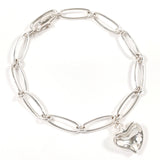 TIFFANY&Co. bracelet Curved heart Elsa Peretti Silver925 Silver Women Second hand