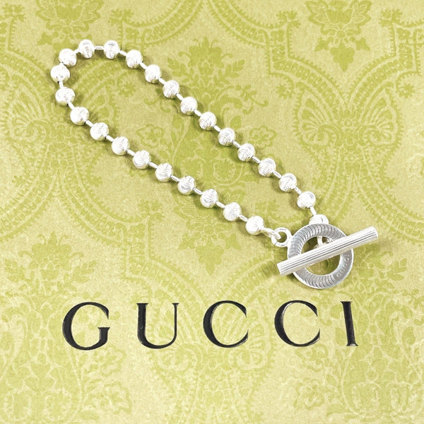 GUCCI bracelet Ball chain Silver925 Silver unisex Second hand