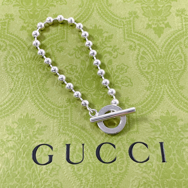 GUCCI bracelet Ball chain Silver925 Silver unisex Second hand