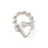 GUCCI Ring Heart Ball Chain Silver925 #US 4 3/4 Silver Women Second hand