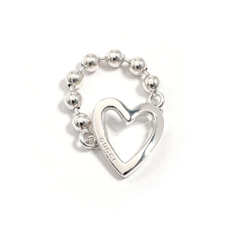 GUCCI Ring Heart Ball Chain Silver925 #US 4 3/4 Silver Women Second hand
