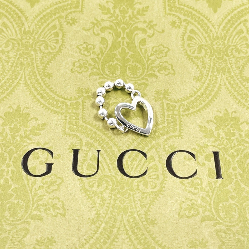 GUCCI Ring Heart Ball Chain Silver925 #US 4 3/4 Silver Women Second hand