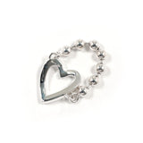 GUCCI Ring Heart Ball Chain Silver925 #US 4 3/4 Silver Women Second hand