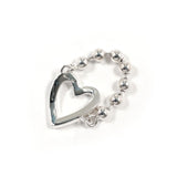 GUCCI Ring Heart Ball Chain Silver925 #US 4 3/4 Silver Women Second hand