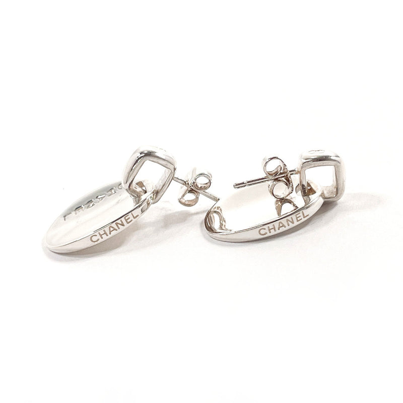CHANEL earring oval with logo Silver925 Silver Women Second