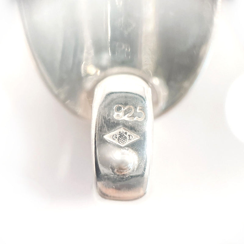 CHANEL earring oval with logo Silver925 Silver Women Second hand