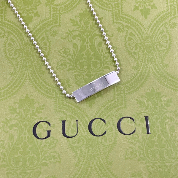 GUCCI choker Ball Chain with logo 2WAY Silver925 Silver Women Second hand