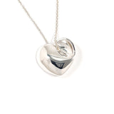 TIFFANY&Co. Necklace Fold heart Silver925 Silver Women Second hand