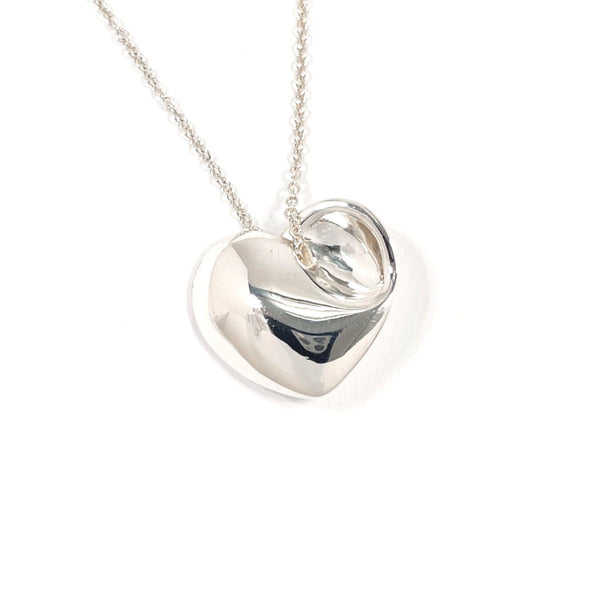 TIFFANY&Co. Necklace Fold heart Silver925 Silver Women Second hand