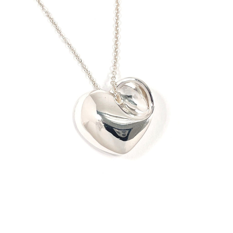 TIFFANY&Co. Necklace Fold heart Silver925 Silver Women Second hand