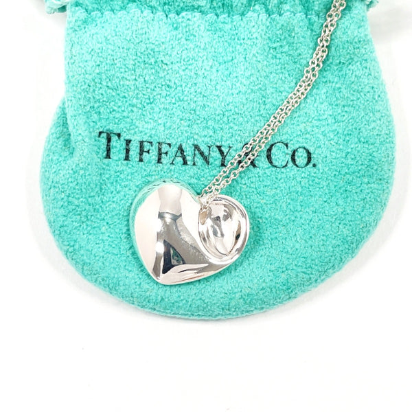 TIFFANY&Co. Necklace Fold heart Silver925 Silver Women Second hand