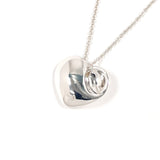 TIFFANY&Co. Necklace Fold heart Silver925 Silver Women Second hand