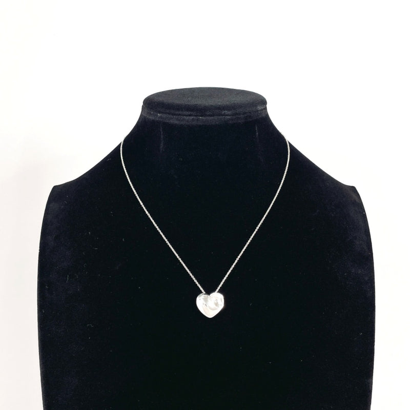TIFFANY&Co. Necklace Fold heart Silver925 Silver Women Second hand